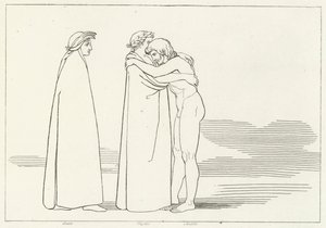 El Encuentro con Sordello, Purgatorio, Canto 6 (grabado)