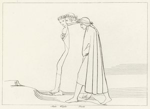 El encuentro con Estacio, Purgatorio, Canto 21 (grabado)