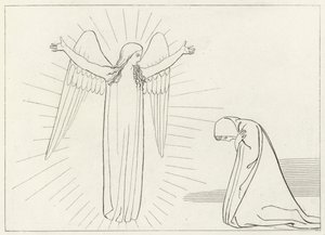 La Salutación, Purgatorio, Canto 10 (grabado) de John (after) Flaxman