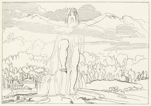 La estatua de los cuatro metales, Infierno, Canto 14 (grabado) de John (after) Flaxman