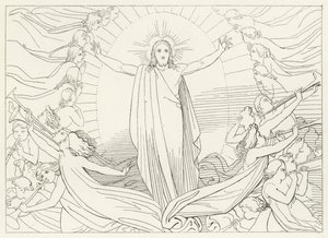 El triunfo de Cristo, Paraíso, Canto 23 de John (after) Flaxman