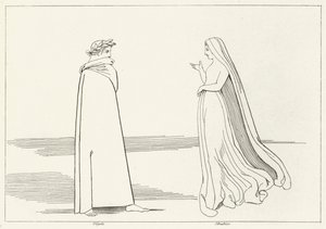 Virgilio y Beatriz Reuniéndose, Infierno, Canto 2 (grabado)