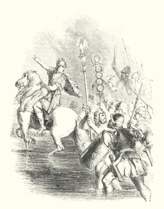 César cruzando el Rubicón de John (after) Gilbert