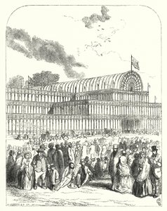 El Palacio de Cristal en Hyde Park, Londres, sede de la Gran Exposición de 1851, diseñado por Joseph Paxton y Charles Fox de John (after) Gilbert