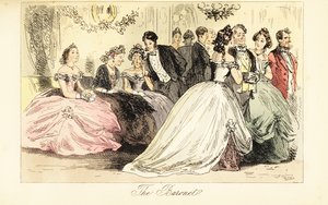 Llegada de la aristocracia a un baile en una gran casa