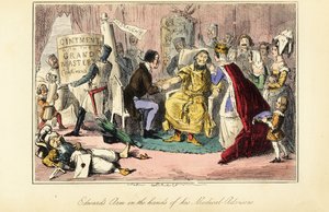 Rey Eduardo I o Longshanks tratado después de un intento de asesinato en Acre en 1272