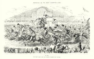 Memoriales de la Gran Exposición de 1851, La Gran Carrera de Derby de Mil Ochocientos Cincuenta y Uno (grabado) de John (after) Leech