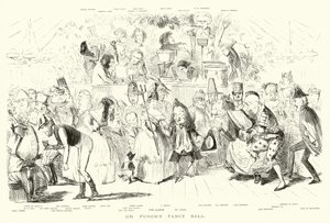 El Baile de Fantasía de Mr. Punch (grabado) de John (after) Leech