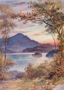 Ben Venue y los Trossachs (litografía en color) de John (after) MacWhirter