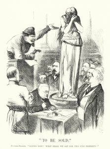 Caricatura de Punch: A vender - La Comuna de París de John (after) Tenniel