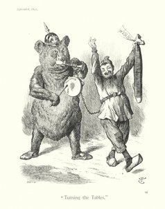 Viñeta de Sir John Tenniel: "Turning the Tables" (grabado) de John (after) Tenniel