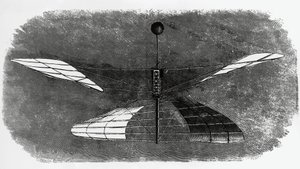 Helicóptero de Enrico Forlanini (1848-1930), dibujo a tinta, Italia de Walter Charles Mills