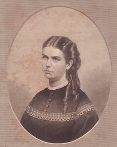Retrato de Ada Kinsman (1845-1871), esposa del reverendo Edward Archibald Wanless, grabado por FE Jones, circa 1870 de Walter Charles Mills