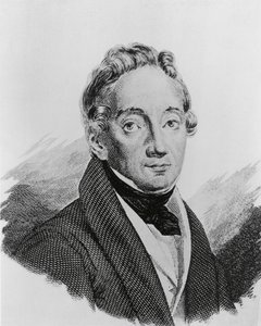 Retrato de Pietro Colletta (1775-1831), general e historiador italiano, grabado de Walter Charles Mills