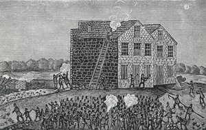 Multitud pro-esclavitud asesinando al reverendo Elijah Parish Lovejoy, 7 de noviembre de Walter Charles Mills