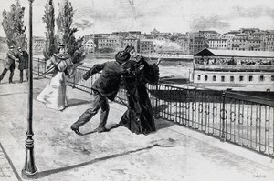 El asesinato de Isabel, Emperatriz de Austria, por el anarquista Luigi Lucheni, 10 de septiembre
