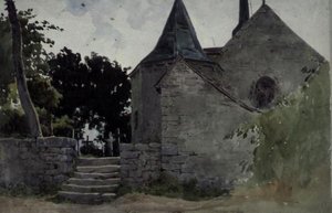 Vista de una iglesia, siglo XIX de John Absolon