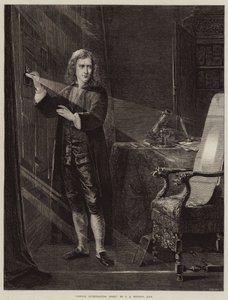 Newton investigando la luz