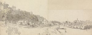 Una ciudad vista desde las orillas de un río de John Alexander Gresse