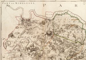 Mapa de Greenwich a Erith, Londres de John Andrews