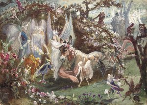 Titania y Bottom de "El sueño de una noche de verano" de William Shakespeare de John Anster Fitzgerald