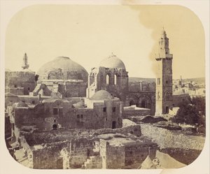 Cúpula del Santo Sepulcro, Jerusalén, 1860s de John Anthony