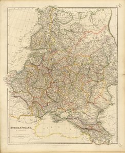 Mapa de Rusia y Polonia, 1832 de John Arrowsmith