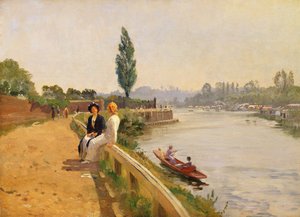 El Támesis en Hampton Court de John Arthur Black