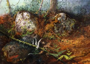 Newlay Wood, 1861 de John Atkinson Grimshaw