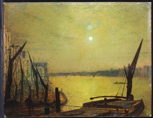 Puente de Southwark desde Blackfriars de Noche, 1881 de John Atkinson Grimshaw