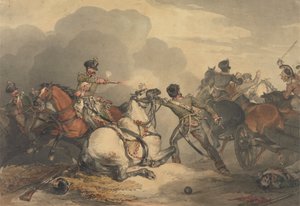 Una escena de batalla de John Augustus Atkinson