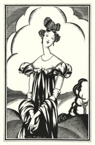 Ilustración para Don Juan de Lord Byron: Aurora Raby, una joven estrella (litografía) de John Austen
