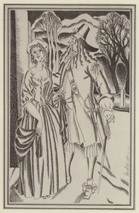 Ilustración para Moll Flanders de Daniel Defoe (litografía) de John Austen