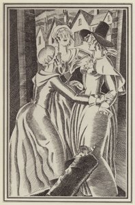Ilustración para Moll Flanders de Daniel Defoe (litografía) de John Austen