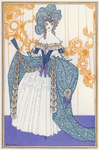 Ilustración para "Rogues In Porcelain", A Miscellany of Eighteenth Century Poems (litografía en color) de John Austen