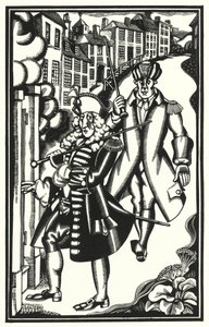 Ilustración para Tristram Shandy de Laurence Sterne (litografía)