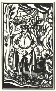 Ilustración para Tristram Shandy de Laurence Sterne (litografía) de John Austen