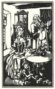 Ilustración para Tristram Shandy de Laurence Sterne (litografía) de John Austen