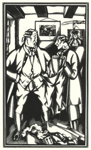Ilustración para Tristram Shandy de Laurence Sterne (litografía)