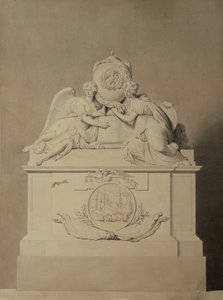 Diseño para el monumento a los capitanes Harvey y Hutt en la Abadía de Westminster, c.1804 de John Bacon