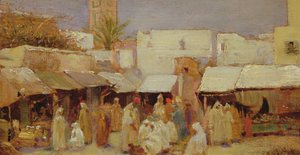 Plaza del Mercado, Tánger de John Bagnold Burgess