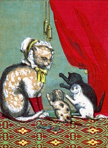 Los tres gatitos perdieron sus mitones, Ilustración de "Tres gatitos" 1859