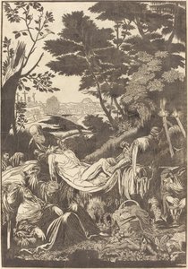 El entierro (recto) de John Baptist Jackson after Jacopo Bassano