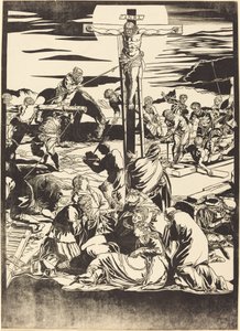 La Crucifixión (placa central) de John Baptist Jackson after Jacopo Tintoretto