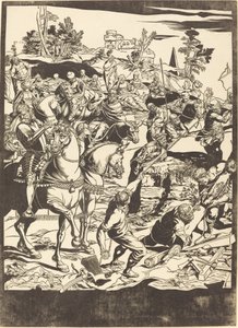 La crucifixión [placa izquierda] de John Baptist Jackson after Jacopo Tintoretto