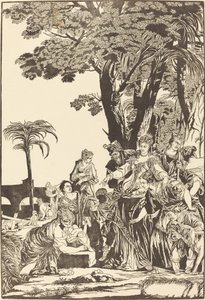 El Hallazgo de Moisés de John Baptist Jackson after Veronese