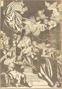 El matrimonio místico de Santa Catalina de John Baptist Jackson after Veronese