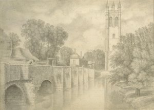 Puente y torre de Magdalen, siglo XVIII de John Baptist Malchair