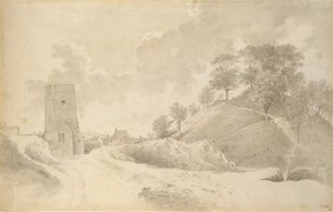 Castillo de Oxford y el Montículo del Castillo, 27 de mayo de 1784 de John Baptist Malchair