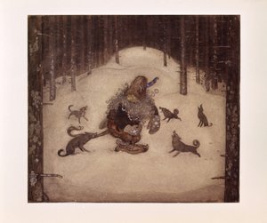 John Bauer, Troll y lobos de John Bauer
